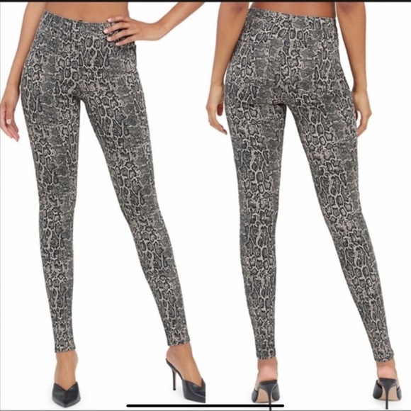 Spanx Faux Leather Snake Shine Leggings - Picture 1 of 6